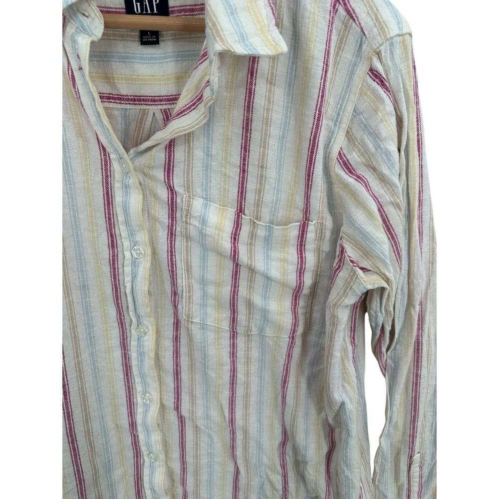 GAP Multicolor Striped Button Down Shirt - Picture 9 of 11